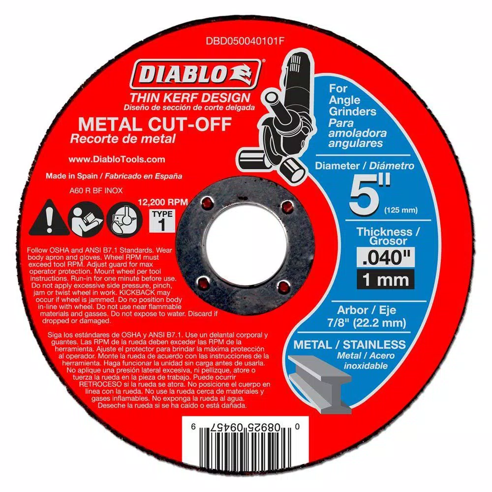 Discount π DIABLO 5 In. X 0.040 In. X 7/8 In. Thin Kerf Metal Cut-Off Disc (10-Pack) π