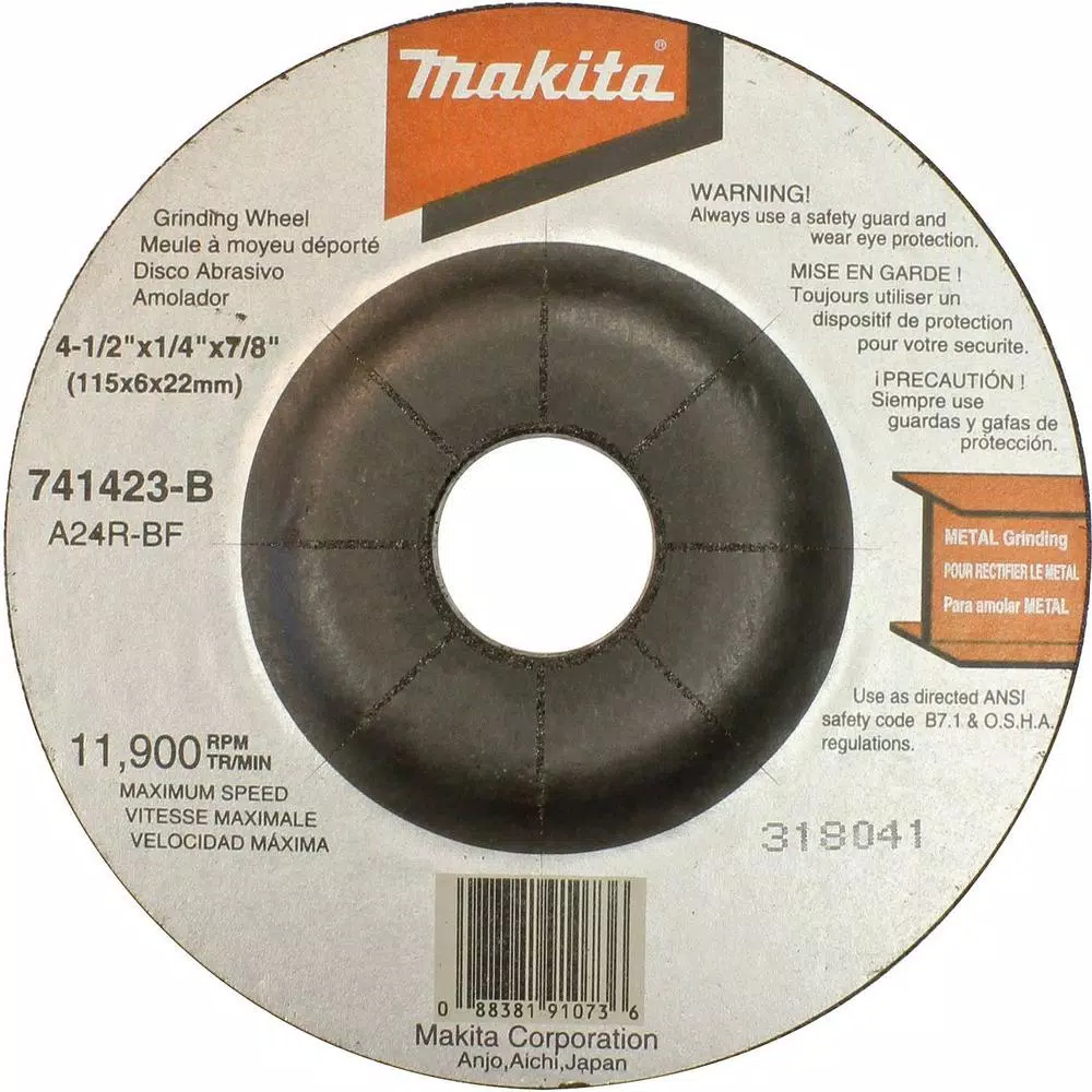 Budget 👏 Makita 4-1/2 In. X 7/8 In. X 1/4 In. 24-Grit General Purpose Metal Grinding Wheel (25-Pack) 🤩