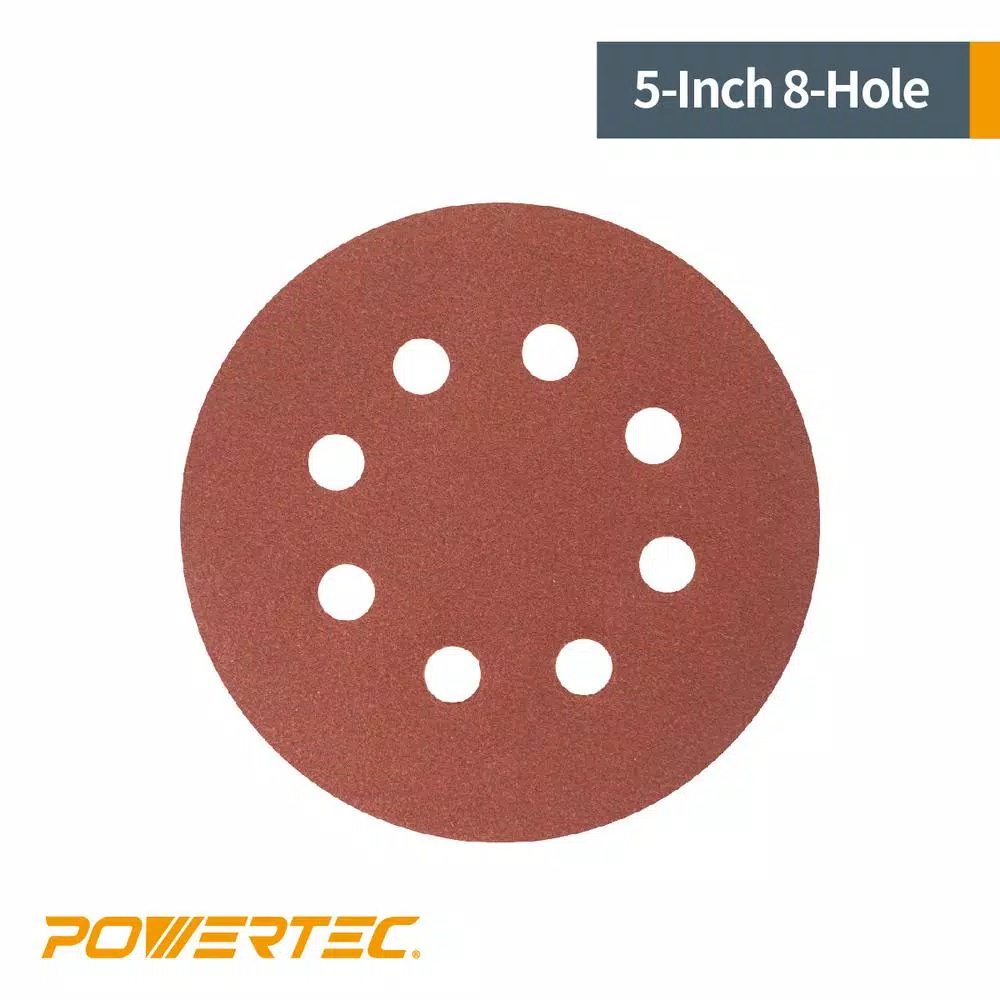 Budget π― POWERTEC 5 In. 60-Grit Aluminum Oxide Hook And Loop 8-Hole Disc (25-Pack) βοΈ 5 Budget π― POWERTEC 5 In. 60-Grit Aluminum Oxide Hook And Loop 8-Hole Disc (25-Pack) βοΈ - Image 3