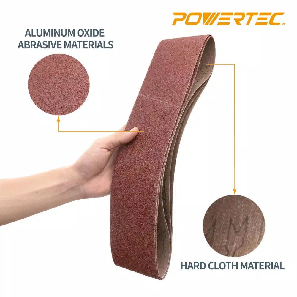 Outlet โค๏ธ POWERTEC 4 In. X 36 In. 100-Grit Aluminum Oxide Sanding Belt (10-Pack) ๐ 6 Outlet โค๏ธ POWERTEC 4 In. X 36 In. 100-Grit Aluminum Oxide Sanding Belt (10-Pack) ๐ - Image 4