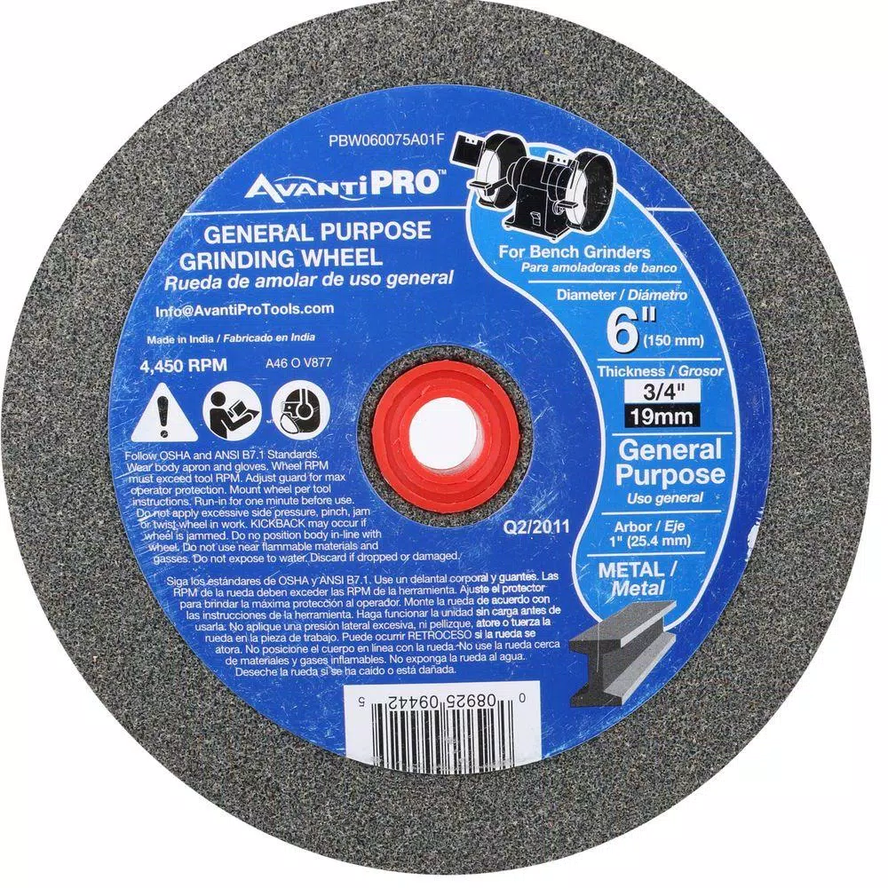 Buy 🔔 Avanti Pro 6 In. X 3/4 In. X 1 In. Bench Grinding Wheel 💯