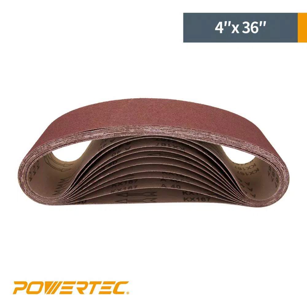Outlet ✨ POWERTEC 4 In. X 36 In. 240-Grit Aluminum Oxide Sanding Belt (3-Pack) 😉 5 Outlet ✨ POWERTEC 4 In. X 36 In. 240-Grit Aluminum Oxide Sanding Belt (3-Pack) 😉 - Image 3