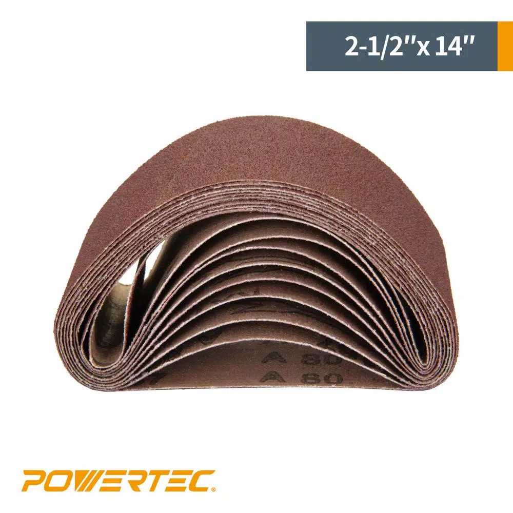 Cheapest π₯° POWERTEC 2-1/2 In. X 14 In. 120-Grit Aluminum Oxide Sanding Belt (10-Pack) π₯° 5 Cheapest π₯° POWERTEC 2-1/2 In. X 14 In. 120-Grit Aluminum Oxide Sanding Belt (10-Pack) π₯° - Image 3