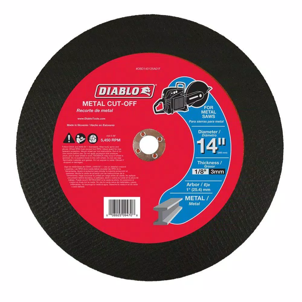 Best Sale π DIABLO 14 In. X 1/8 In. X 1 In. Metal High Speed Cut-Off Disc β