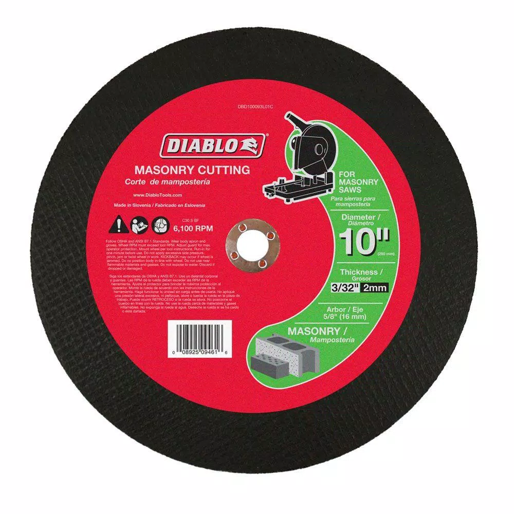 Top 10 😉 DIABLO 10 In. X 3/32 In. X 5/8 In. Masonry Cut-Off Disc ❤️