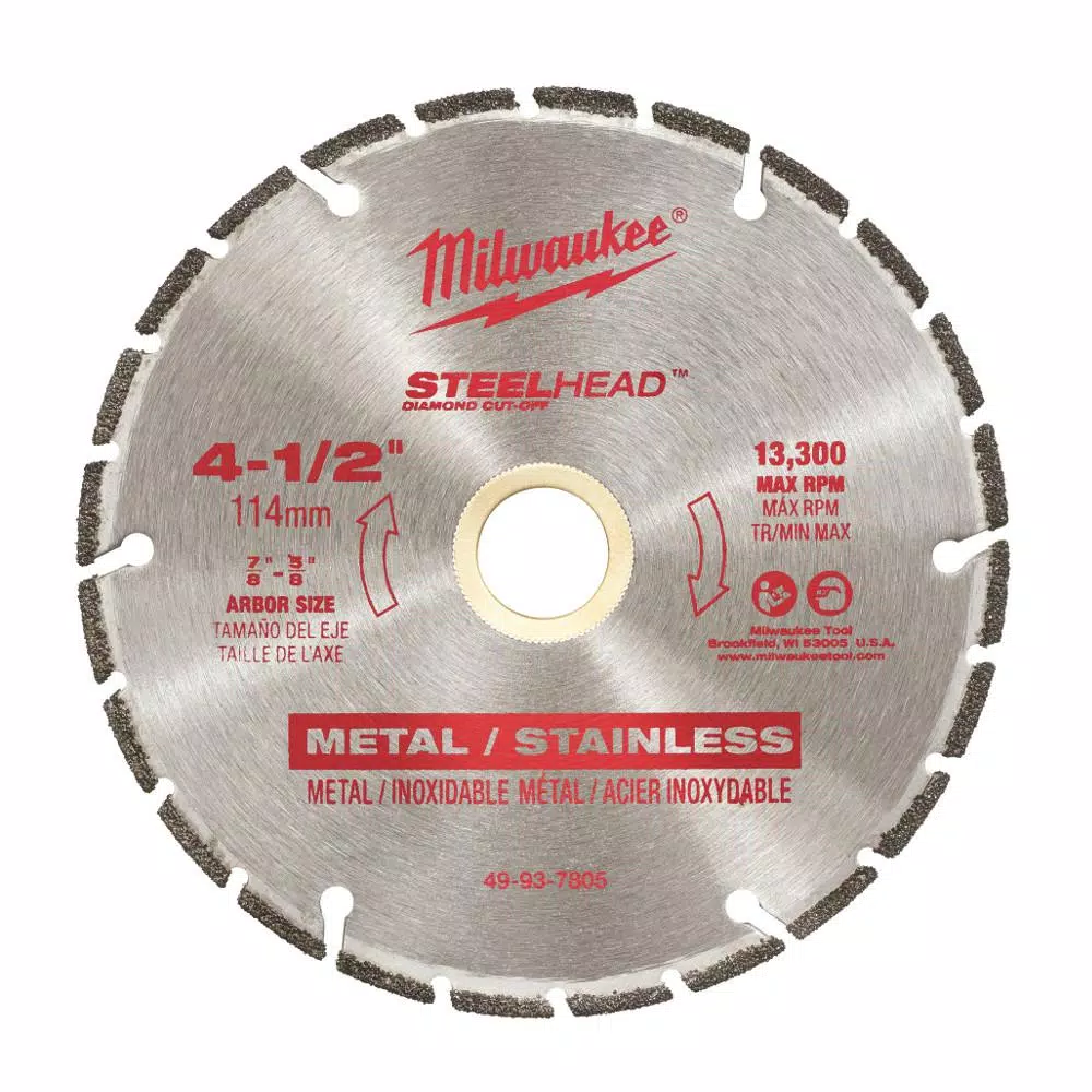 New 🥰 Milwaukee 4-1/2 In. Steel Head Diamond Cut Off Blade 🛒