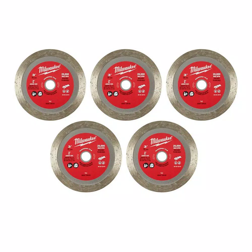 Best reviews of 🎁 Milwaukee 3 In. Diamond Tile Blade (5-Pack) ✔️