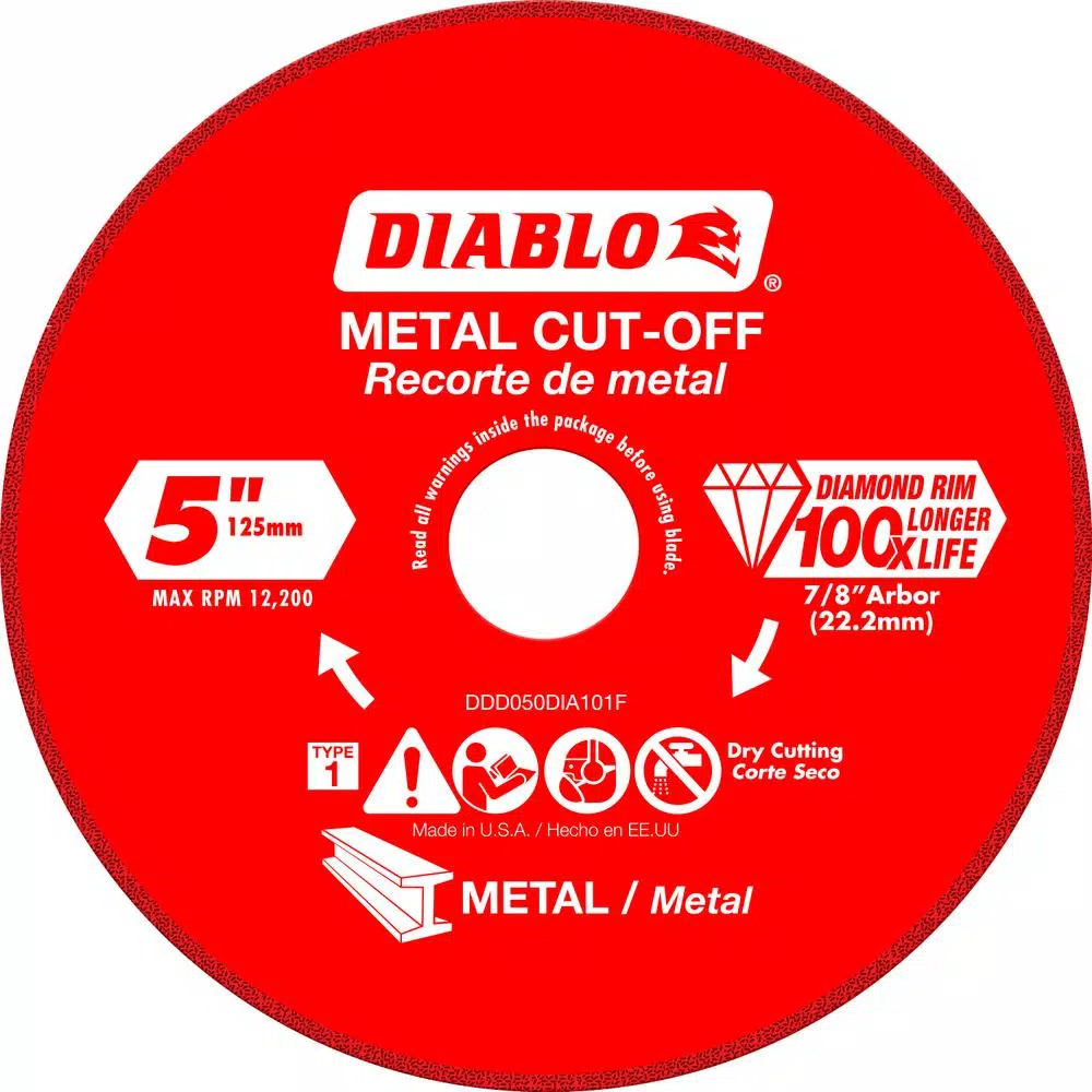 Discount 😉 DIABLO 5 In. Diamond Wheel For Metal Cutting 🎉 -Abrasives Sales Store unnamed file 498