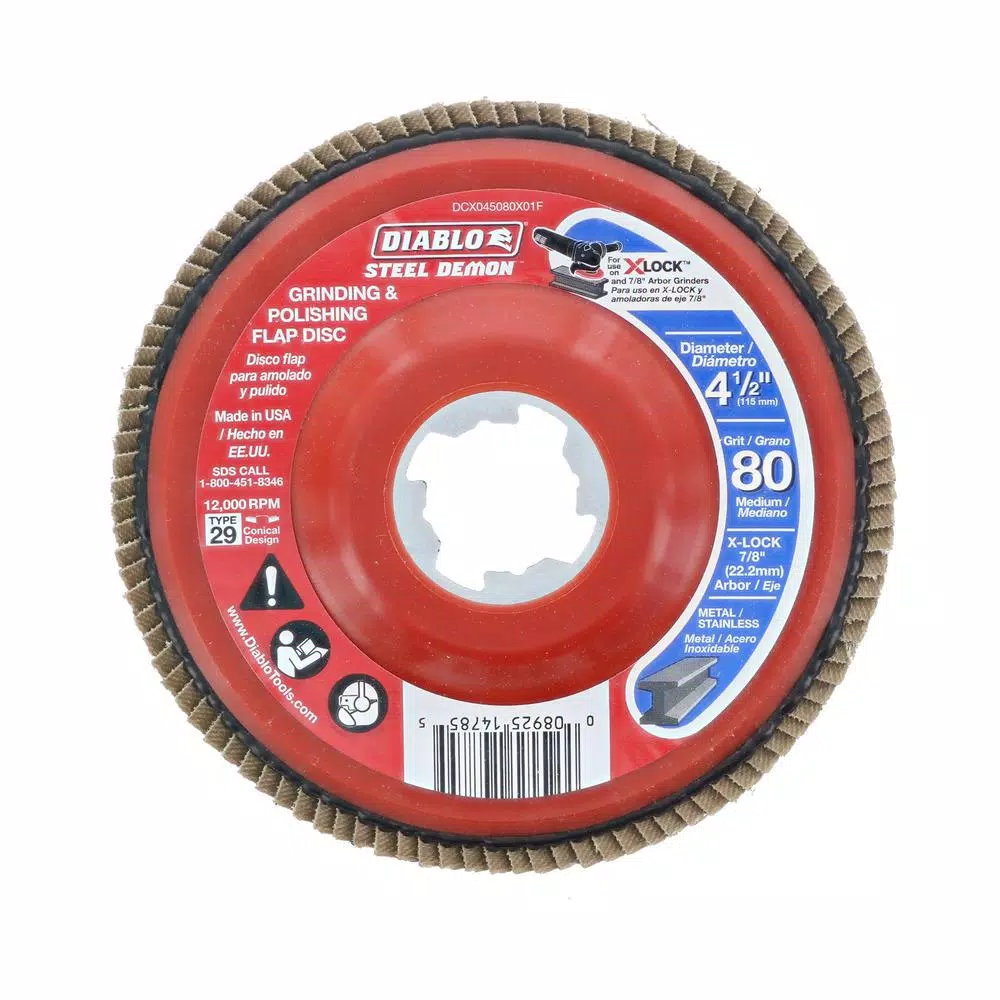Outlet 😉 DIABLO 4-1/2 In. 80-Grit Flap Disc For X-Lock And All Grinders ⌛ -Abrasives Sales Store unnamed file 502
