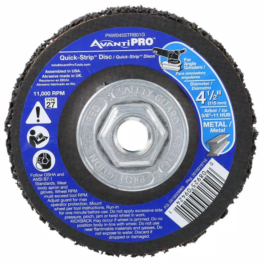 New 👏 Avanti Pro 4-1/2 In. X 5/8 In. -11 In. Non-Woven Quick-Strip Disc 🔥 -Abrasives Sales Store unnamed file 565