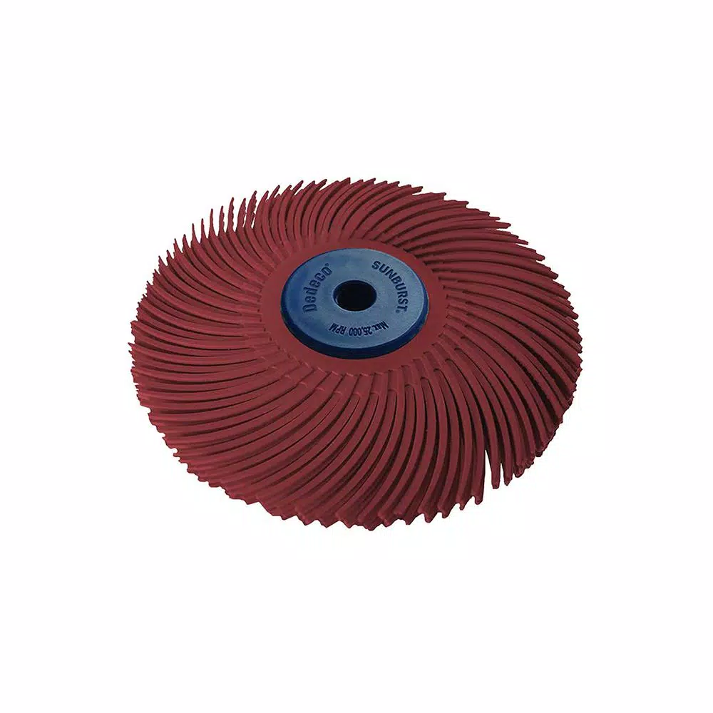 Flash Sale 🤩 Dedeco Sunburst 3 In. 220-Grit 3-Ply Radial Discs 1/4 In. Arbor Standard Thermoplastic Cleaning And Polishing Tool 🔔