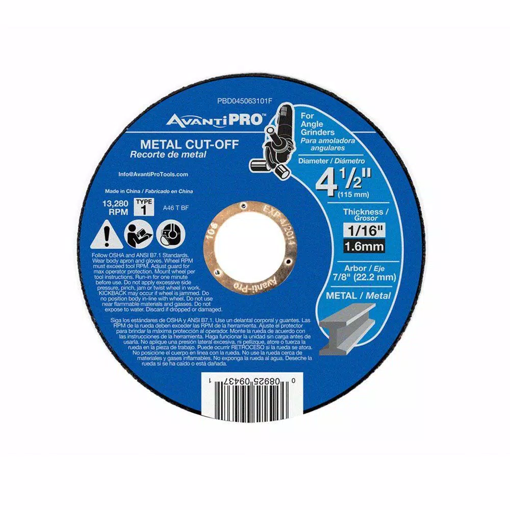 Deals ✨ Avanti Pro 4-1/2 In. X 1/16 In. X 7/8 In. Thin Kerf Metal Cut-Off Disc ✔️