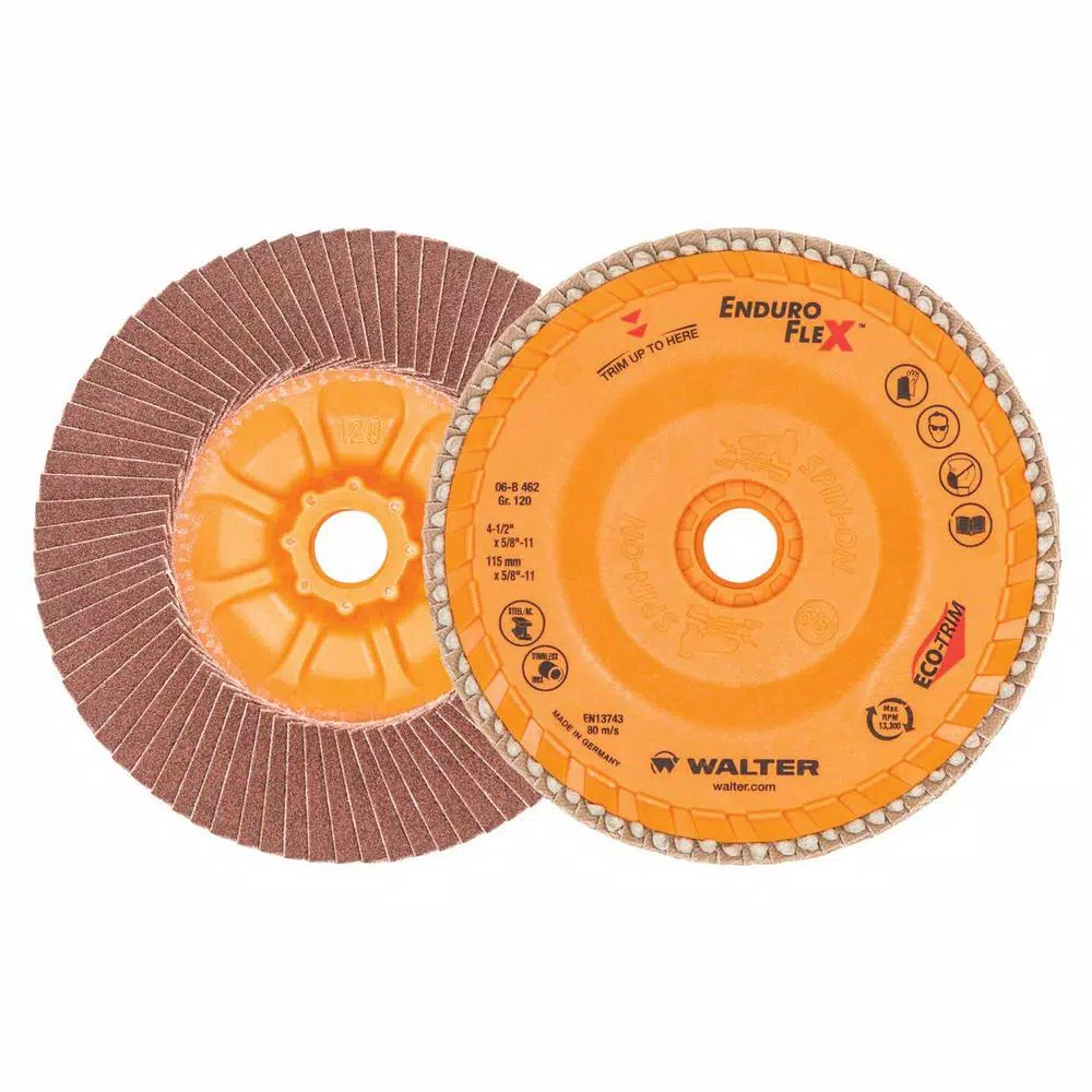 Best deal ✔️ WALTER SURFACE TECHNOLOGIES ENDURO-FLEX 4.5 In. X 5/8-11 In. Arbor GR120 The Longest Life Flap Disc (10-Pack) 😀