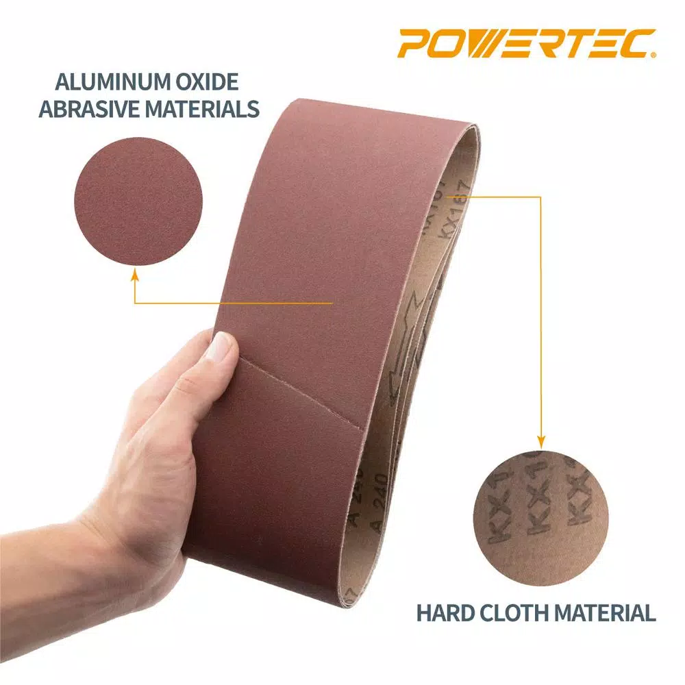 Promo β¨ POWERTEC 4 In. X 24 In. Aluminum Oxide Sanding Belt Assortment Portable (18-Pack) π₯ 6 Promo β¨ POWERTEC 4 In. X 24 In. Aluminum Oxide Sanding Belt Assortment Portable (18-Pack) π₯ - Image 4