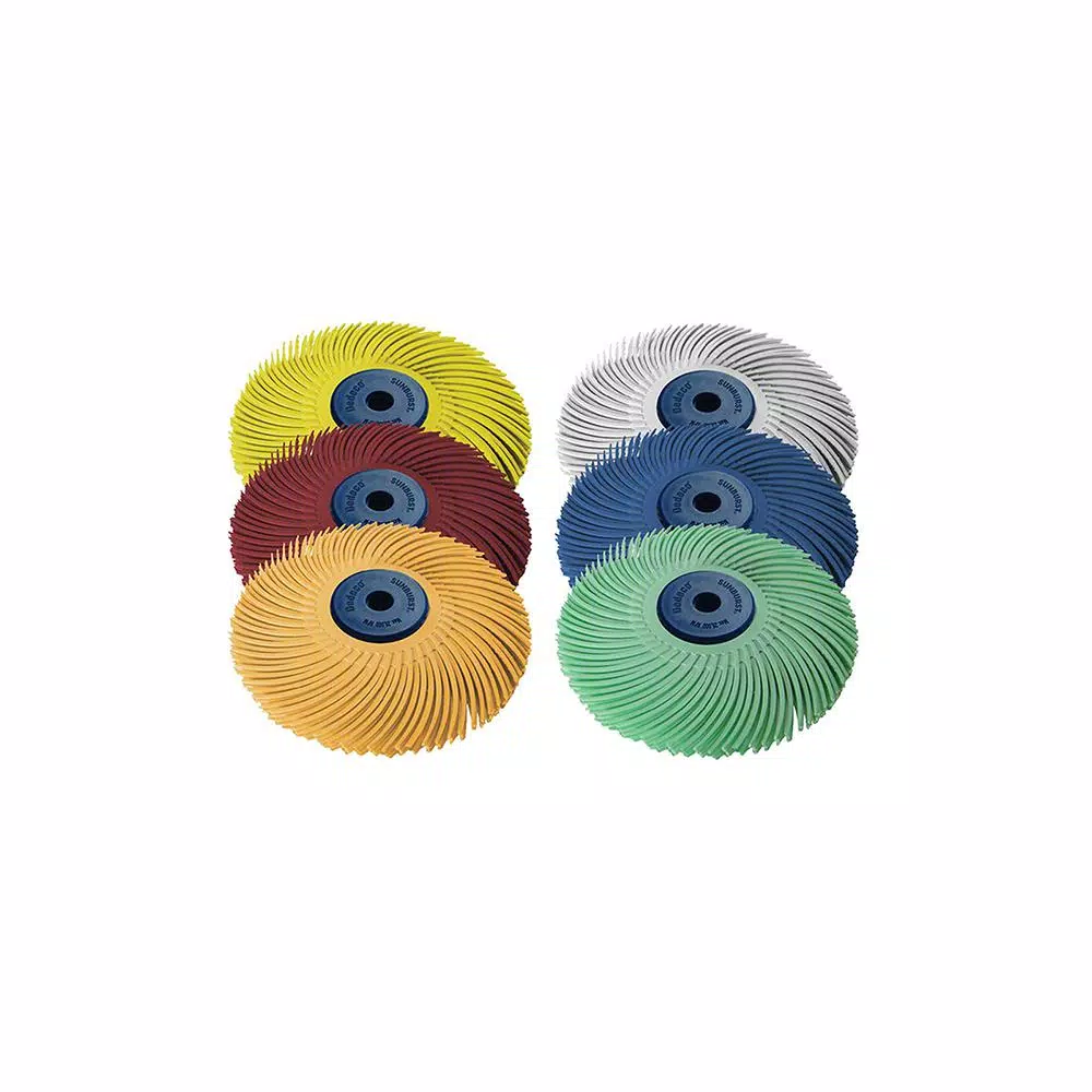 Budget ✨ Dedeco Sunburst 3 In. X 1/4 In. 3-Ply Radial Discs Assortment Arbor Thermoplastic Cleaning And Polishing Tool (6-Piece) 😀