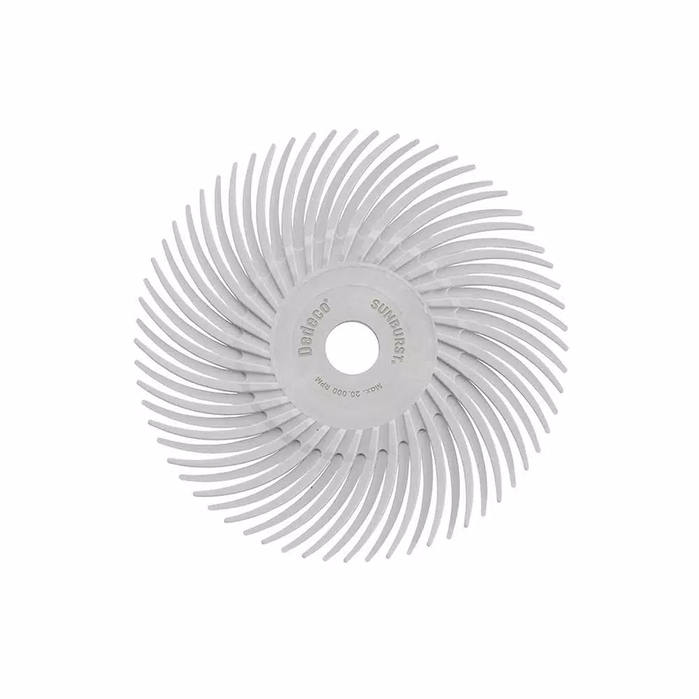 Deals ⌛ Dedeco Sunburst 3 In. Radial Discs 3/8 In. 120-Grit Arbor Medium Thermoplastic Cleaning And Polishing Tool (12-Pack) ⌛