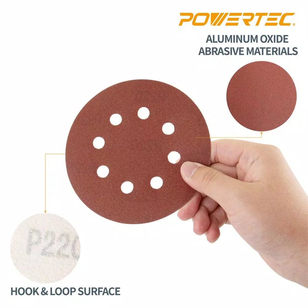 Best Pirce β¨ POWERTEC 5 In. 120-Grit Aluminum Oxide Hook And Loop 8-Hole Disc (25-Pack) π₯ 6 Best Pirce β¨ POWERTEC 5 In. 120-Grit Aluminum Oxide Hook And Loop 8-Hole Disc (25-Pack) π₯ - Image 4