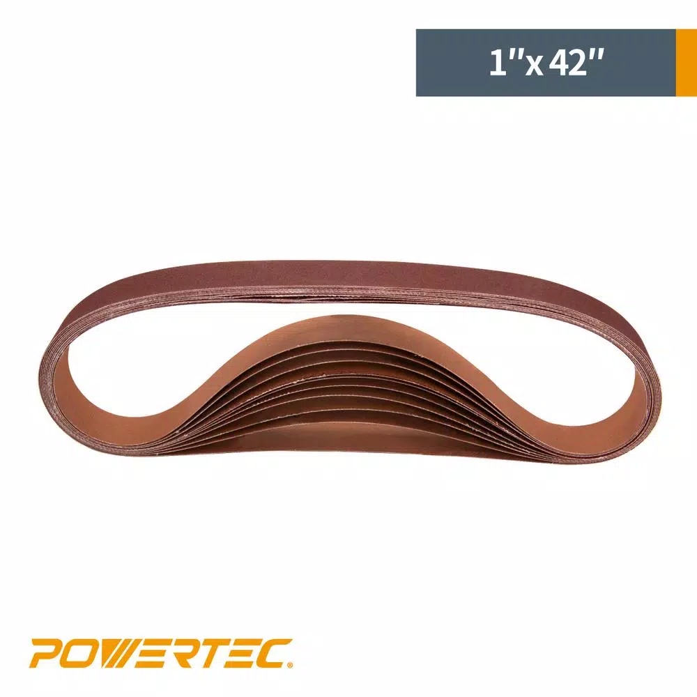 Discount π POWERTEC 1 In. X 42 In. 240-Grit Aluminum Oxide Sanding Belt (10-Pack) π₯° 4 Discount π POWERTEC 1 In. X 42 In. 240-Grit Aluminum Oxide Sanding Belt (10-Pack) π₯° - Image 3